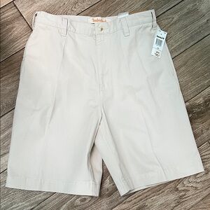 Timberland Stratham Twill Beige  Bermuda Shorts Sz 34 NWT